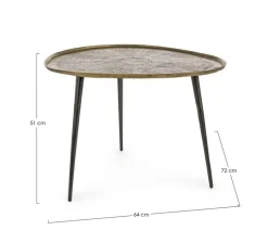 TAVOLINO IN ALLUMINIO 64X72 - KARIMA