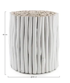 TAVOLINO IN LEGNO BIANCO - GUADALUPE