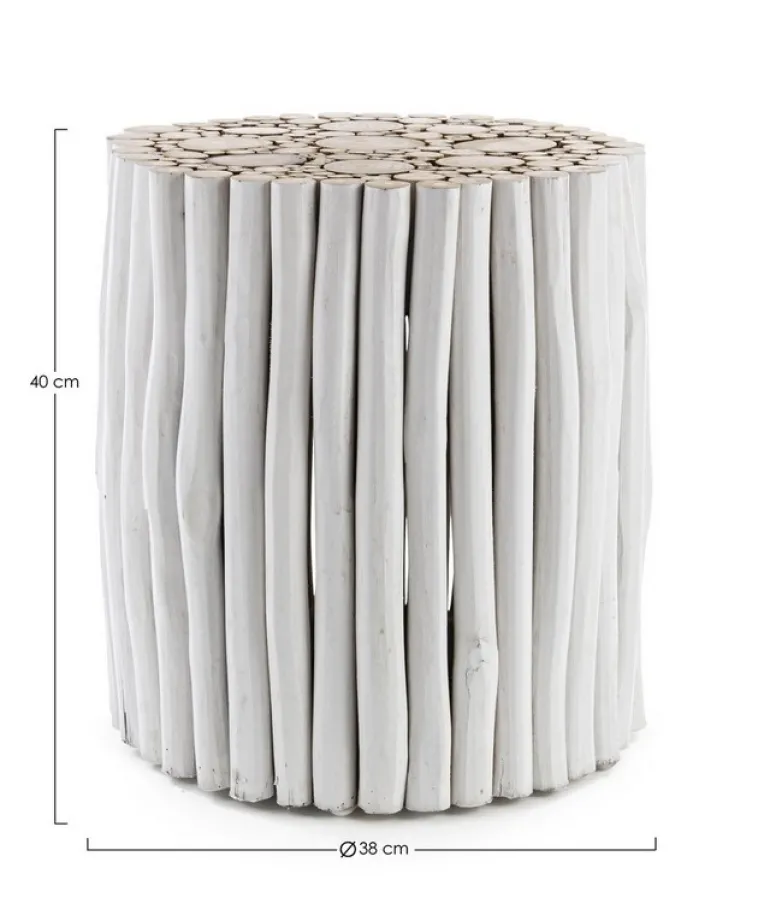 TAVOLINO IN LEGNO BIANCO - GUADALUPE