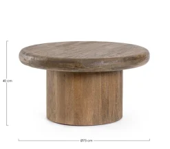 TAVOLINO IN LEGNO BROWN D75 - LOPEZ