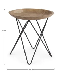 TAVOLINO IN LEGNO D50 - ZAHIRA