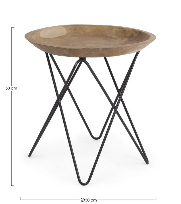 TAVOLINO IN LEGNO D50 - ZAHIRA