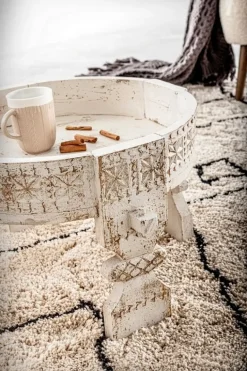 TAVOLINO IN LEGNO D50 BIANCO - YASIR