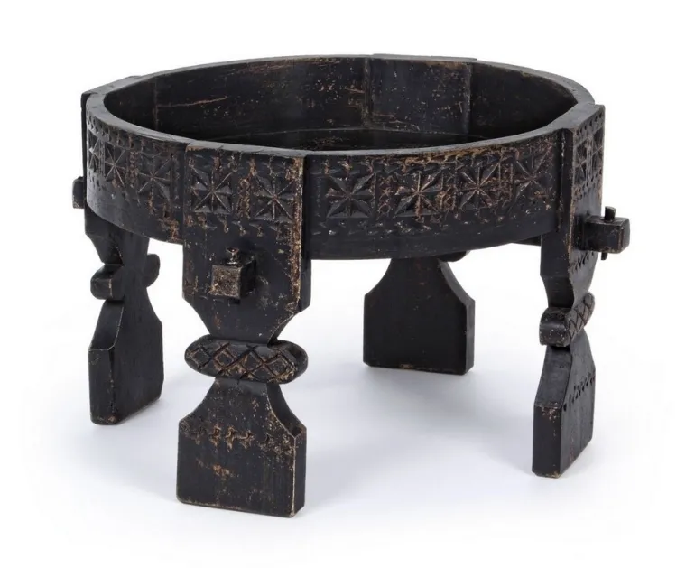 TAVOLINO IN LEGNO D50 NERO - YASIR