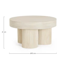 TAVOLINO IN LEGNO NATURALE D75 - DACCA