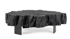 TAVOLINO IN LEGNO NERO - KEVAL