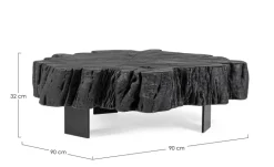 TAVOLINO IN LEGNO NERO - KEVAL