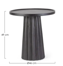 TAVOLINO IN LEGNO NERO D46 - ORISSA
