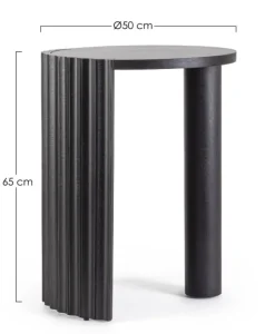 TAVOLINO IN LEGNO NERO D50 - ORISSA