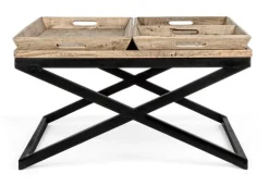 TAVOLINO IN LEGNO 90X90 - TRAY