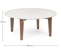 TAVOLINO IN MARMO D75 - SYLVESTER