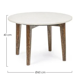 TAVOLINO IN MARMO D60 - SYLVESTER