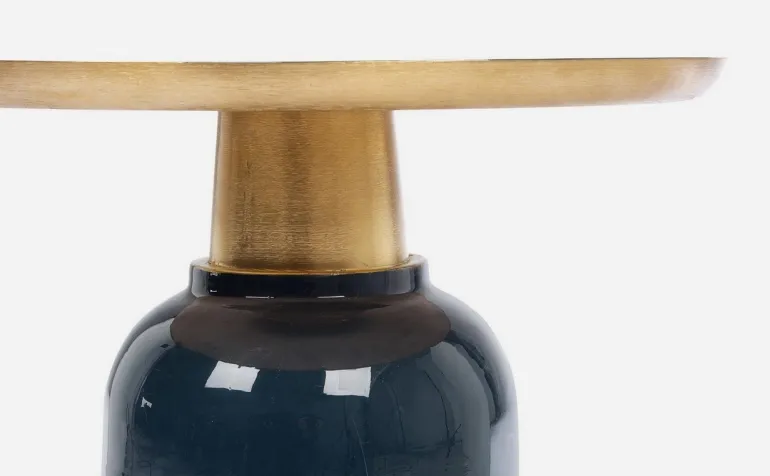 TAVOLINO IN METALLO BLU D40.5 - NALIMA