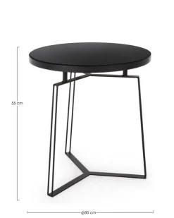 TAVOLINO IN METALLO NERO D50 - ZAIRA
