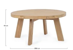 TAVOLINO IN TEAK RICICLATO D80 - BOLIVAR FSC