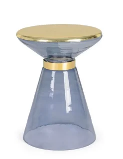 TAVOLINO IN VETRO GRIGIO D36 - MERIEL
