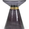 TAVOLINO IN VETRO GRIGIO FUM - AZMIN