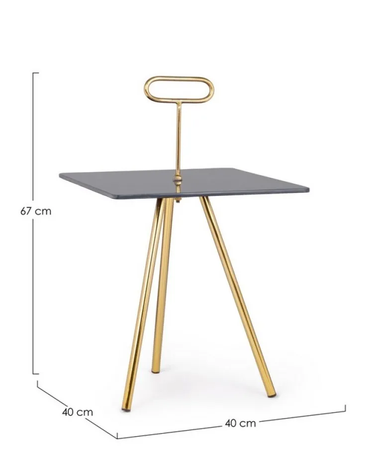 TAVOLINO IN VETRO 40X40 - INESH