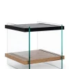 TAVOLINO 50X50 NERO - LINE WOOD