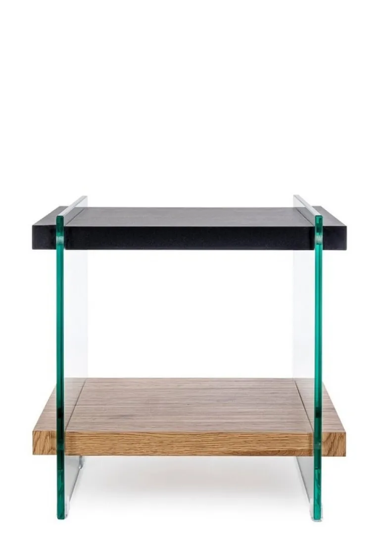 TAVOLINO 50X50 NERO - LINE WOOD