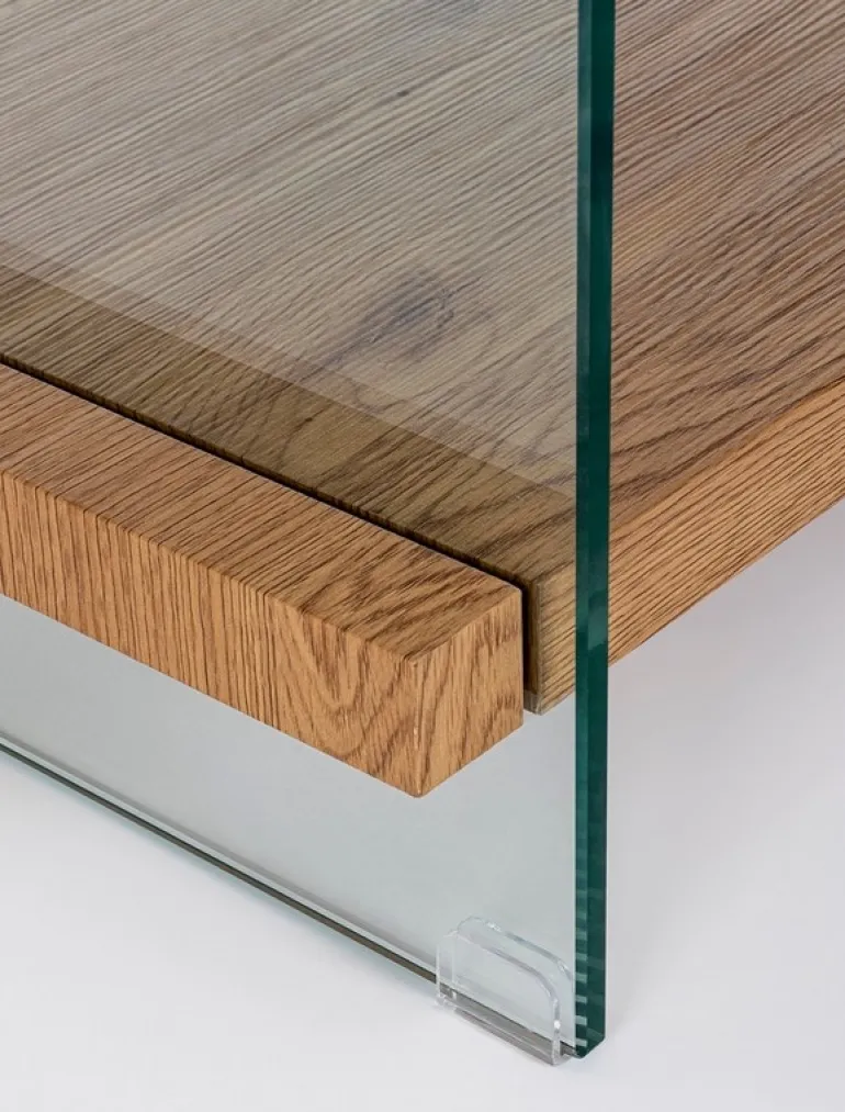 TAVOLINO 50X50 NERO - LINE WOOD