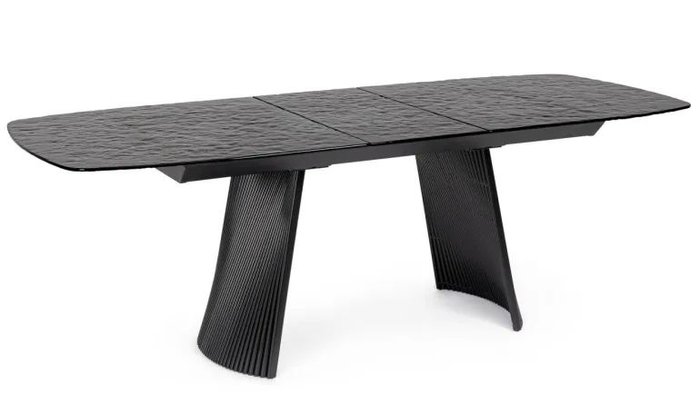 TAVOLO ALL OLIVER VETRO 180-220X90