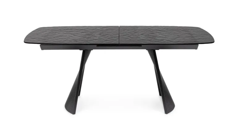 TAVOLO ALL OLIVER VETRO 180-220X90