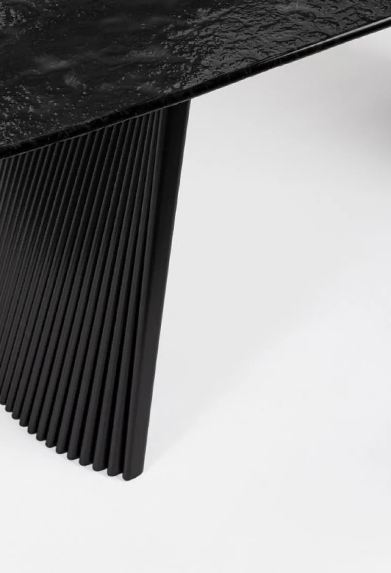 TAVOLO ALL OLIVER VETRO 180-220X90