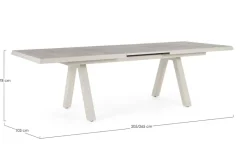 TAVOLO ALL.KRION 205-265X103 PELICAN
