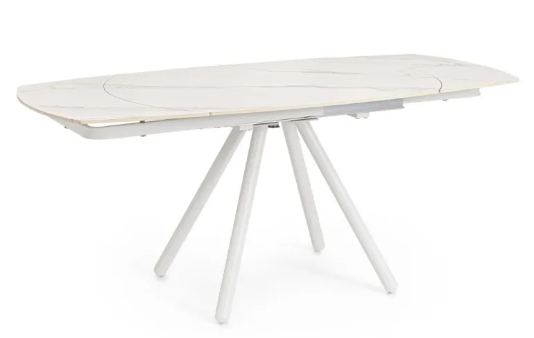 TAVOLO ALL.RAITA 119/178X89.4 BIANCO/BIA