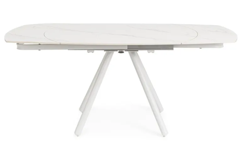 TAVOLO ALL.RAITA 119/178X89.4 BIANCO/BIA