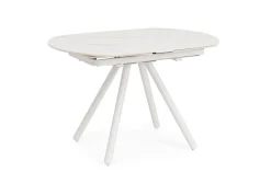 TAVOLO ALL.RAITA 119/178X89.4 BIANCO/BIA