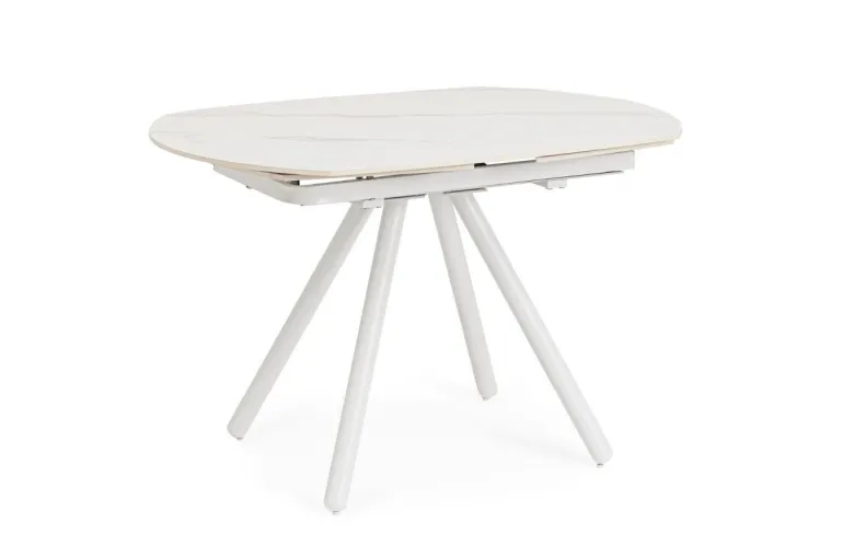 TAVOLO ALL.RAITA 119/178X89.4 BIANCO/BIA