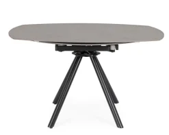 TAVOLO ALL.RAUNI D87/135 NERO/GRIGIO