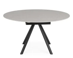 TAVOLO ALL.RAUNI D87/135 NERO/GRIG.CHIAR