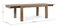 TAVOLO ALLUNGABILE IN LEGNO - SALFORD