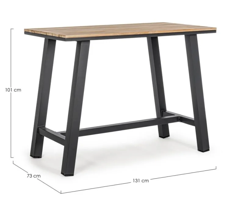 TAVOLO BAR IN ALLUMINIO ANTRACITE YK13 - SKIPPER