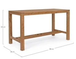 TAVOLO BAR MARICRUZ NEW 180X80 - FSC