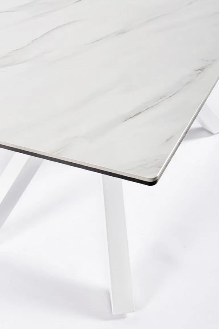 TAVOLO CON PIANO IN CERAMICA BIANCO - SEAN
