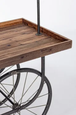 TAVOLO ESPOSITORE IN LEGNO CON RUOTE