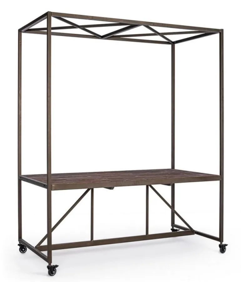 TAVOLO ESPOSITORE IN LEGNO CON TETTO