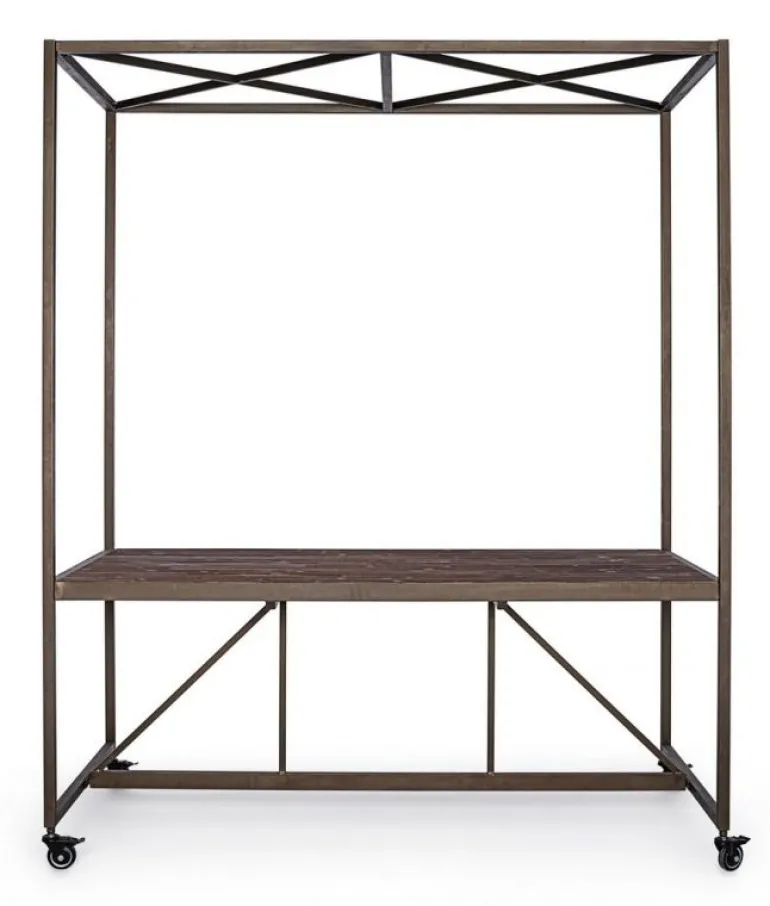 TAVOLO ESPOSITORE IN LEGNO CON TETTO