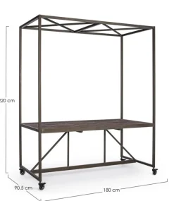 TAVOLO ESPOSITORE IN LEGNO CON TETTO