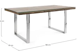 TAVOLO FISSO IN LEGNO 180X90 - STANTON