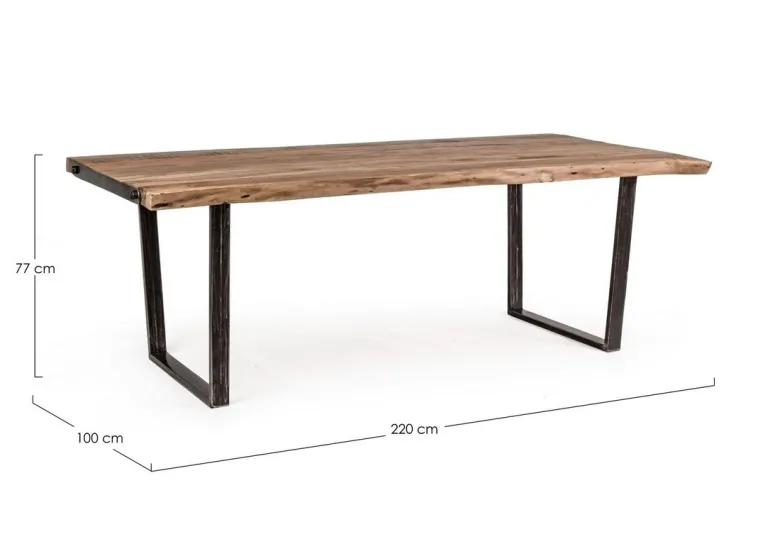 TAVOLO FISSO IN LEGNO 220X100 - ELMER