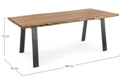 TAVOLO FISSO IN LEGNO 200X95 - ARON