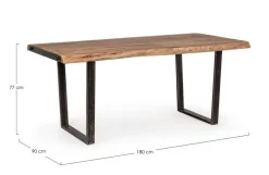 TAVOLO FISSO IN LEGNO 180X90 - ELMER