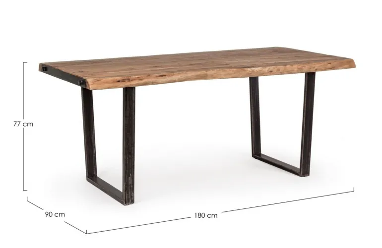 TAVOLO FISSO IN LEGNO 180X90 - ELMER