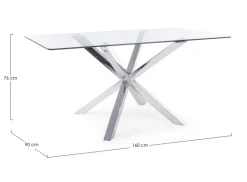 TAVOLO FISSO IN VETRO - MAY