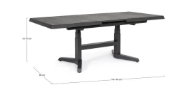TAVOLO IN ALLUMINIO ANTRACITE JX55 - ROBERT